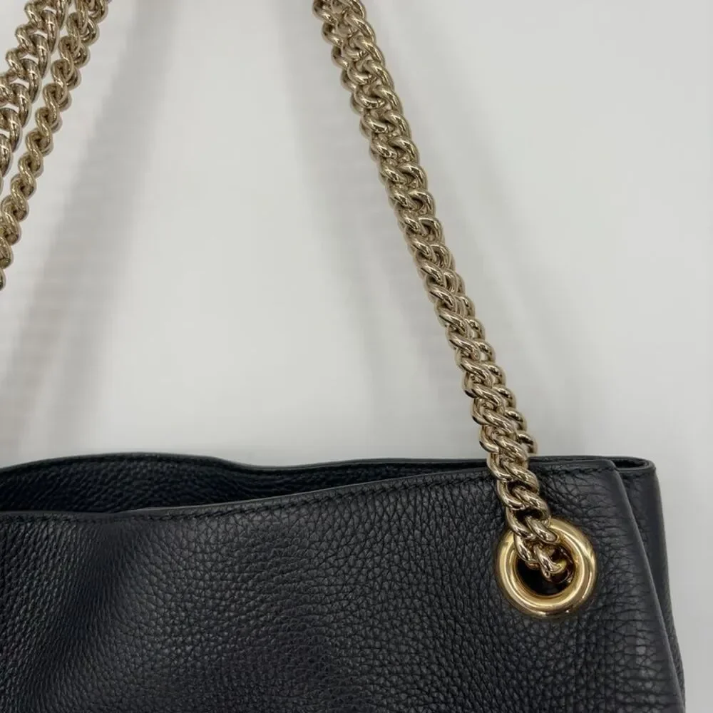 Gucci Black Bag with Gold Chains
